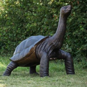 Life Size Giant Galapagos Tortoise Bronze Sculpture 155cm monumental wildlife statue
