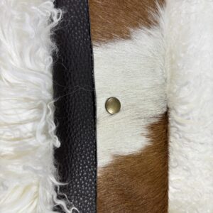 Cowhide Purse Large Golden Guernsey Cow Tan & White By Guernsey Treasures - Image 3