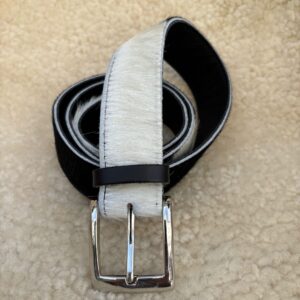Cowhide Belt Holstein Friesian Black & White Cow Sml / Med / Lge By Guernsey Treasures
