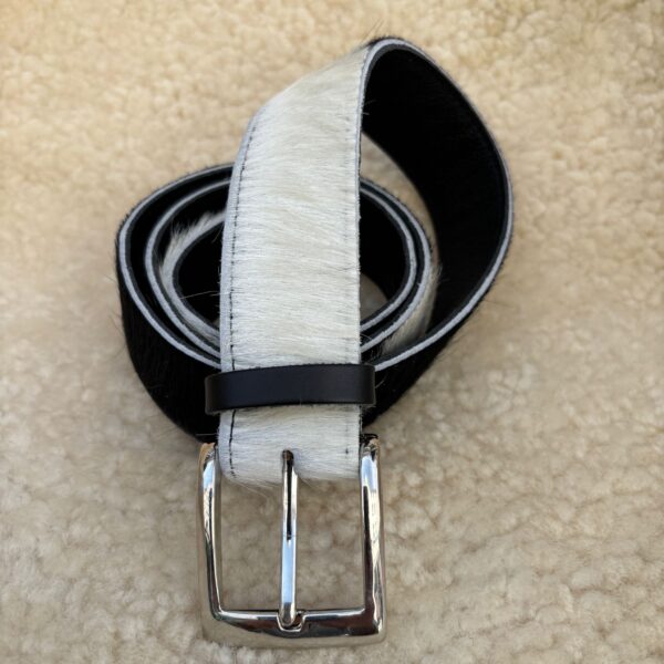 Cowhide Belt Holstein Friesian Black & White Cow Sml / Med / Lge By Guernsey Treasures