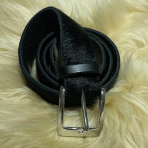 Nero Black Cow Cowhide Belt: Sml / Med / Lge By Guernsey Treasures