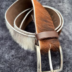 Tri-Colour Cow Cowhide Belt: Sml / Med / Lge By Guernsey Treasures