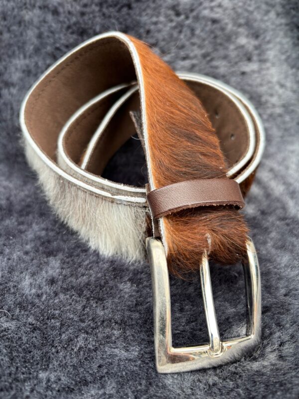 Tri-Colour Cow Cowhide Belt: Sml / Med / Lge By Guernsey Treasures