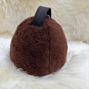 Dumbbell Doorstop Chocolate Brown Sheepskin Interior Furnishings By Guernsey Treasures