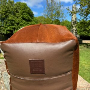 Guernsey Cow Cowhide Cube Pouffe 40x40x40cm Unique Interior By Guernsey Treasures