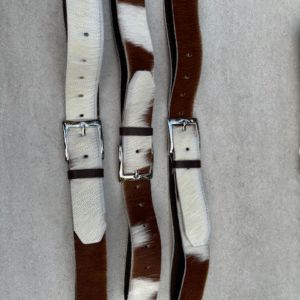 Tri-Colour Cowhide Belt: Sml / Med / Lge By Guernsey Treasures