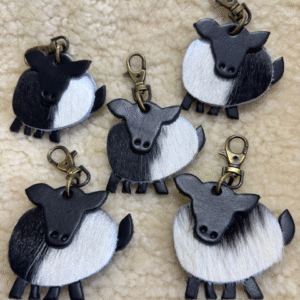 Holstein Freisian Cowhide Keyring By Guernsey Treasures