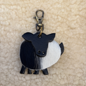 Holstein Friesian Moocow Cow Cowhide Keyring By Guernsey Treasures