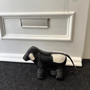 Holstein Friesian Cow Cowhide Unique Doorstop By Guernsey Treasures