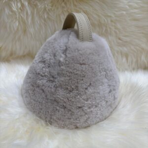 Dumbbell Doorstop Light Gray Sheepskin Interior Furnishings By Guernsey Treasures
