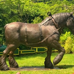 Life Sized Shire Horse Solid Bronze Sculpture 2MTDA.T