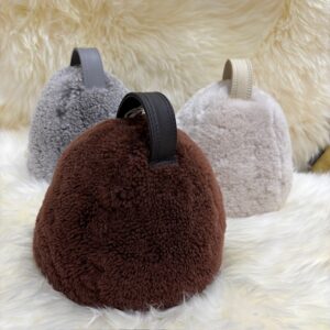 Dumbbell Doorstop Light Gray Sheepskin Interior Furnishings By Guernsey Treasures - Image 4