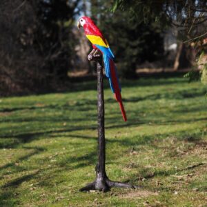 Exotic Bird Perched Parrot Bronze Sculpture BI 97
