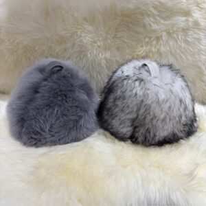 Dumbbell Doorstop Black Tipped Long Haired Sheepskin Interior Furnishings By Guernsey Treasures - Image 2
