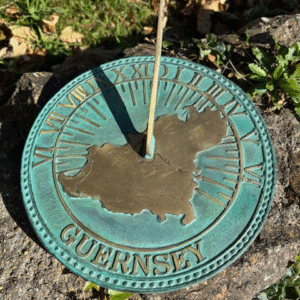 Guernsey Sundial Solid Bronze Verdigris With Roman Numerals AR 20