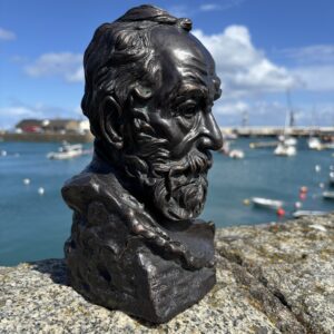 Victor Hugo Guernsey Bust Special Edition Bronze Sculpture displayed as a detailed literary bronze portrait celebrating Guernsey heritage and history