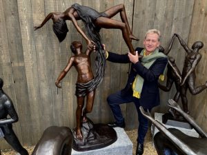 Unique Artistic Cirque Du Soleil Dancers Performing Bronze Sculpture | Avant Garden Bronzes