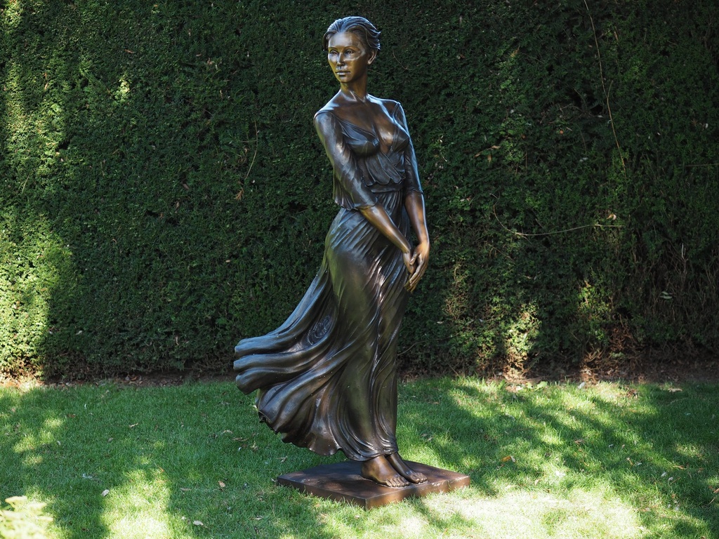 Elegance In Bronze Tall Standing Serene Lady Bronze Sculpture FIWO 89 1 | Avant Garden Bronzes