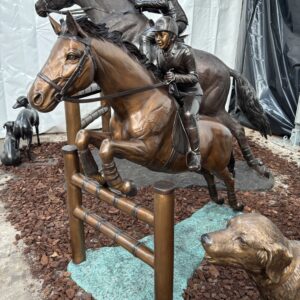 Bronze Grand Prix Horse Show Jumper Sculpture HO 54 | Avant Garden Bronzes