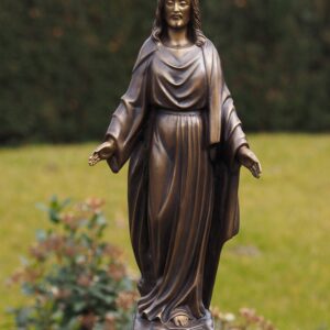 Jesus Christ Religious Ornament Bronze Art Sculpture MESU 97 solid bronze religious memorial statue