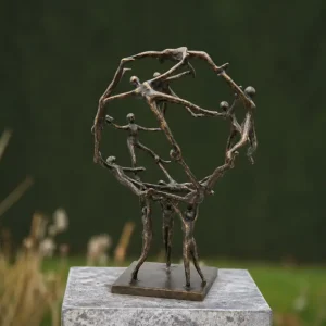 Connection Contemporary Bronze Figures Sculpture MO 79