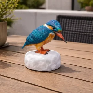 Vibrant Kingfisher on Marble Base Coloured with bright blue and orange plumage BI 123